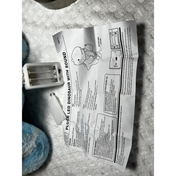 FAO Schwarz T Rex Dinosaur Plush Blue Glow Brights Lights Sound Stuffed Animal - Picture 4 of 13